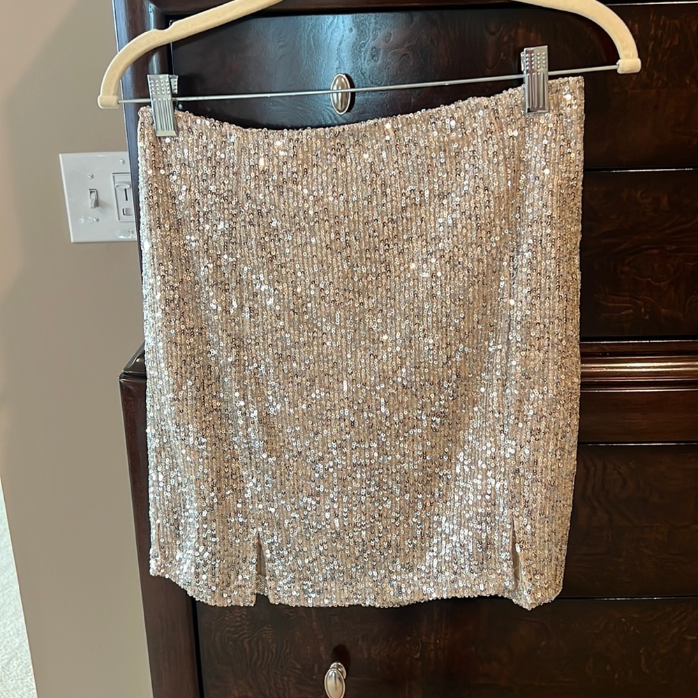 Sequin mini skirt